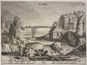 Los doce meses: Octubre de Jan van de Velde II