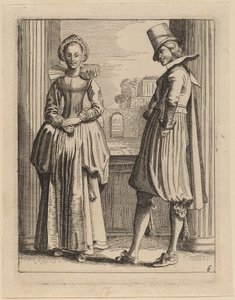 Dos figuras en traje de Jan van de Velde II