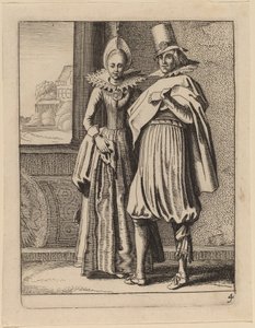 Dos figuras en traje de Jan van de Velde II