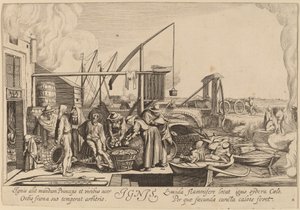 Fuego de Jan van de Velde II after Willem Buytewech