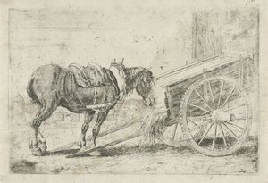 caballo con un carro Animales (título de la serie) Zoographiam (título de la serie) de Jan van den Hecke