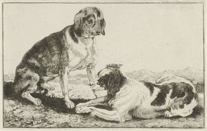 Dos perros descansando Animales (título de la serie) Zoographiam (título de la serie)