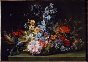 Cesta de flores de Jan van den Hecke