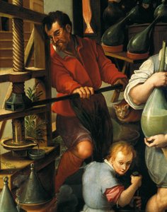 El laboratorio del alquimista (detalle)