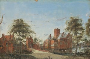 Castillo de Loenersloot en el Angstel de Jan van der Heyden (manner of)