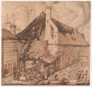 El incendio en la fábrica de jabón «De Bruynvis» de Jan van der Heyden