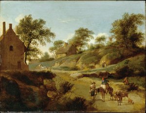 En un camino rural de Jan van der Heyden