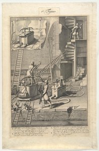 Antiguas bombas contra incendios y nuevas bombas de manguera de Jan van der Heyden