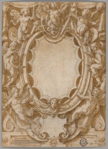 Diseño para el frontispicio de las Siete Virtudes de Jan van der Straet