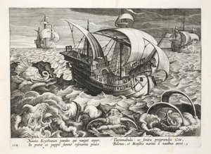 Caza de criaturas marinas, lámina 84, ilustración de 