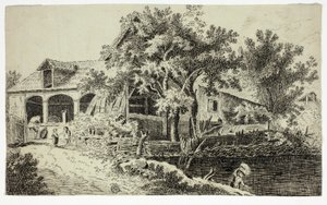 Molino junto al arroyo de Jan van der Straet