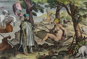 Vespucci descubriendo América, lámina 2 de 