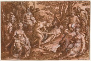 El desollamiento de Marsyas de Jan van der Straet, called Johannes Stradanus