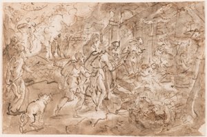 Adoración de los pastores de Jan van der Straet, called Stradanus