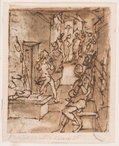Flagelación (?) de Jan van der Straet, called Stradanus