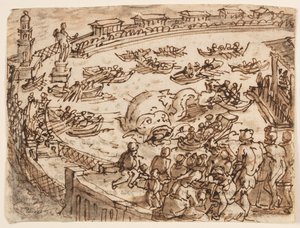 Recto: Caza de ballenas por el emperador Claudio en el puerto de Ostia; Verso: inscripción relacionada con la Historia Natural de Plinio el Viejo, Libro 9, cap. 5