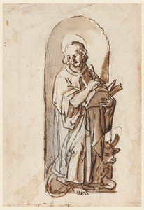 San Lucas en un Nicho de Jan van der Straet, called Stradanus