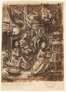 Estudio para una composición de Jan van der Straet, called Stradanus