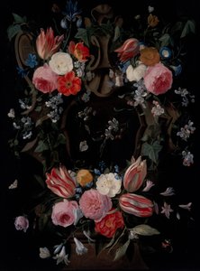 Una guirnalda de flores de Jan van the Elder Kessel