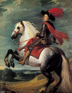Retrato ecuestre de Felipe IV. Felipe IV (1605-1665), Rey de España representado a los 20 años de Jan van the Elder Kessel