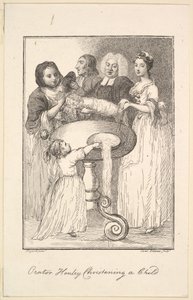 Orador Henley bautizando a un niño, 1794 de Jane Ireland