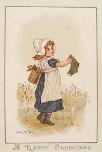 "Feliz Navidad" (cromolito) de Jane M. Dealy