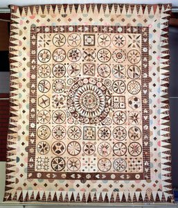 Cubrecama de patchwork, Irlanda, 1850-60 de Jane Pizar