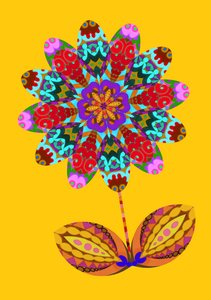 Recorte de flor en amarillo, 2020 de Jane Tattersfield