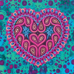 Corazón Folclórico en Verde de Jane Tattersfield
