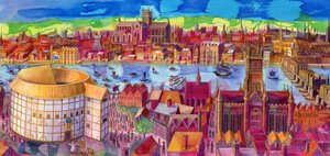 El Teatro Globe de Shakespeare en Southbank de Jane Tattersfield