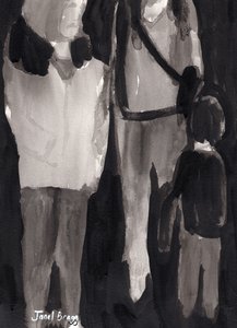 Holiday Shoppers, c.2017 (tinta sobre papel)