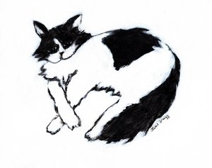 Thomas Lounging II, c. 2019 (técnica mixta sobre papel) de Janel Bragg