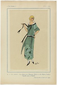 Muy parisino, 1923, nº 6: 2.- EN EL JARDÍN. / Los plisados ​​están en el punto de mira... de Janik