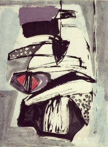 Composición (acuarela y gouache sobre papel) de Jankel Adler