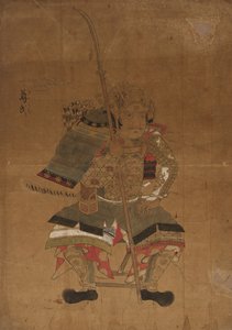 Modelo de boceto para retratos de Ashikaga Takauji de Japan, Edo period
