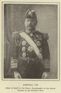 Almirante Ito, Jefe de Estado Mayor de la Armada, Comandante de las Fuerzas Navales en la Guerra China de Japanese Photographer