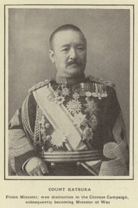 Conde Katsura, Primer Ministro; ganó distinción en la Campaña China, posteriormente convirtiéndose en Ministro de Guerra de Japanese Photographer