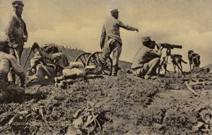 Oficiales japoneses en la Batalla de Liaoyang de Japanese Photographer