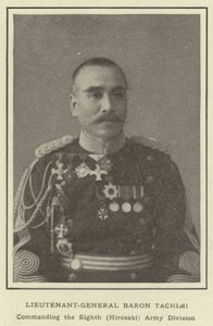 Teniente General Barón Tachimi, Comandante de la Octava División del Ejército (Hirosaki) de Japanese Photographer