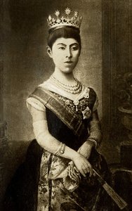 Retrato de Haruko, Emperatriz de Japón de Japanese Photographer