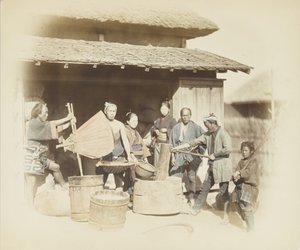 Descascarado de arroz en Japón de Japanese Photographer