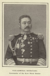 Vicealmirante Shibayama, Comandante de la Estación Naval de Kure de Japanese Photographer