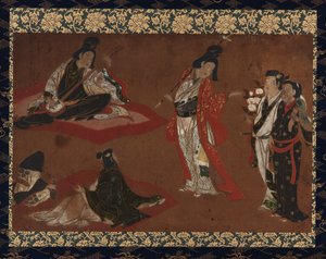 Una Fiesta de Picnic, principios del siglo XVII de Japanese School