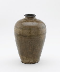 Botella, Seto, prefectura de Aichi, período Muromachi, principios del siglo XV de Japanese School