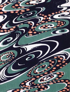 Diseño de tela, finales del siglo XIX de Japanese School