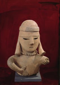 Figura Haniwa, 250-550 (barro rojo) de Japanese School