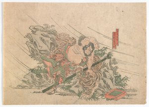 Héroes del margen de agua, período Edo, c.1830s de Japanese School