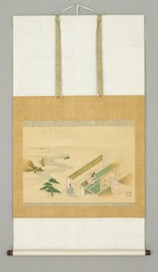 Casa en el paisaje, principios del siglo XVIII de Japanese School