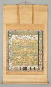Ilustración del Sutra de la Contemplación
(Taima Mandara)