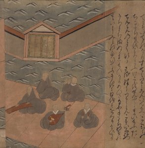 Músicos japoneses, ilustración del 